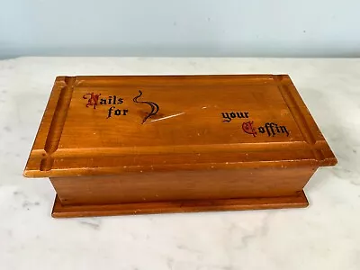 $56 • Buy Cornwall Wood Products Maine  Nails For Your Coffin  Handmade Wooden Box Vintage