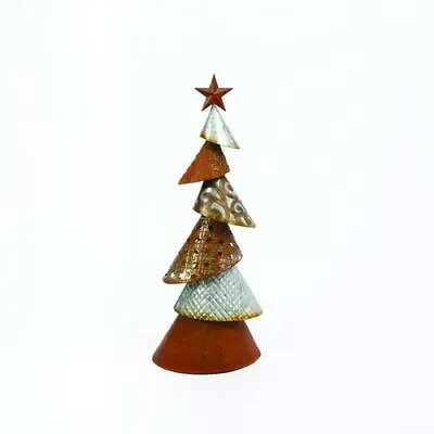 28  Rustic Metal  Multicolored Tree Fun Christmas Indoor Tabletop Holiday Decor • $69.34