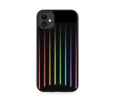 Colourful Neon Nightclub Beams Rubber Phone Case Lights Rainbow Night Club K203 • £15.90