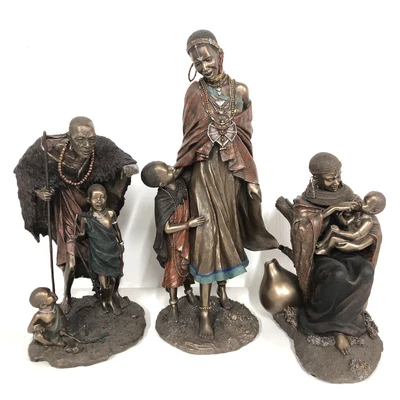 £52 • Buy Soul Journeys Maasai Figurines X 3 Karama Simulia Limited Edition 0837 51318 CP