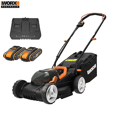 WORX 40V (20V X 2) 34cm Cordless Lawn Mower Kit W/ POWERSHARE™ Battery & Charger • $399