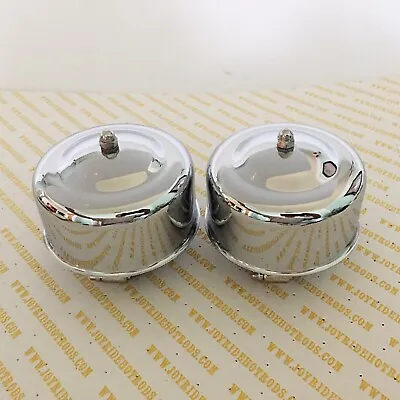 Hot Rod 2 X 2BRL  Domed Chrome Air Cleaners 2 5/8  Or 2 5/16  Neck • $45.95