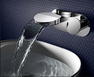 Crosswater Water Circle 2 Hole Wall Mounted Chrome Basin Mixer Tap Set • £358