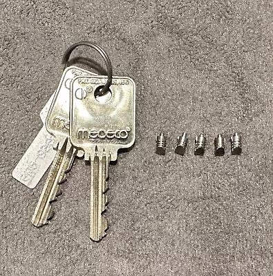 Medeco Biaxial 5 Pin Cam Lock With 2 Keys Tag 5 Pins • $17.49