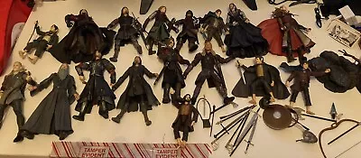 Lord Of The Rings Action Figures Bundle And Accessories Weapons NLP ToyBiz LOTR • £39.99
