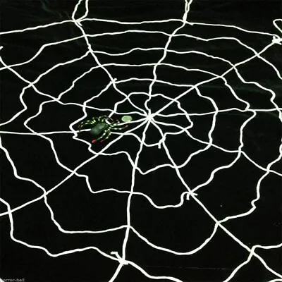 JUMBO Halloween Spider Web White Spiders Stretchable Cobweb Party Decoration UK • £7.99
