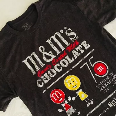 M&M's 75th Anniversary Brown T Shirt SizeM • $9