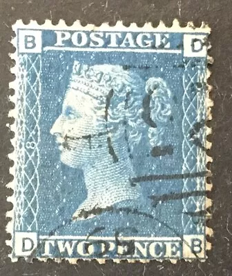 GB Queen Victoria  2d Blue   VFU Stamp  D-B  LH • $2.74