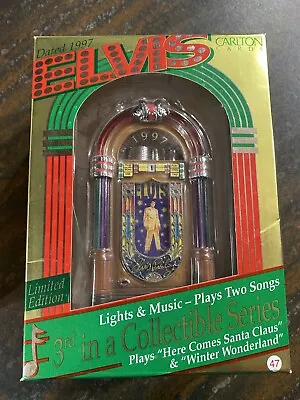 American Greetings Carlton Cards Elvis Jukebox 3rd Series 1997 Musical Ornament • $20