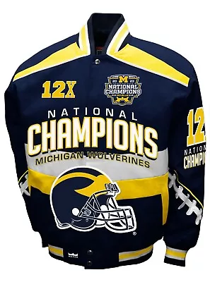 Michigan Wolverines Franchise Club 12 Time National Champions Twill Jacket • $189.99