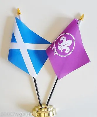 Scotland & International Scouting Double Friendship Table Flag Set • £9