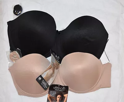 $27.99 • Buy Va Bien 1506 Ultra Lift Convertible Strapless Bra 4 Way BLCK NUDE U CHOOSE SIZE 