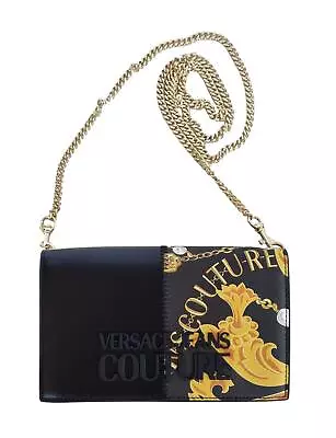 VERSACE JEANS COUTURE Women's Shoulder Wallet Bag 75VA5PP6 Black • $184.04