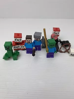 Lego Minecraft Minifigures Lot Of Figures And Accessories • $20.83