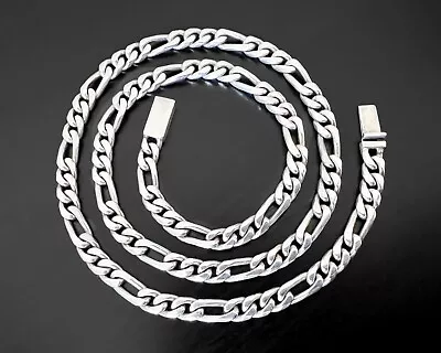 Vtg 43g 5mm Heavy Modernist Sterling Silver Curb Cable Chunky Men Chain Necklace • £160.56