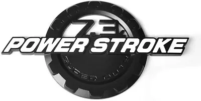 1x 7.3L Power Stroke Super Duty Emblem Car Side Fender Badge 3D Logo Black/White • $14.61