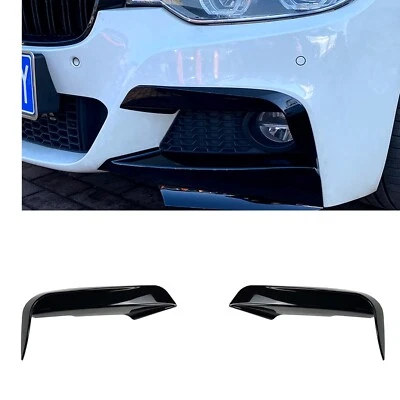 Black Front Splitters Bumper Lip Side Cover For BMW 3 Ser F30 M Sport 2012-2018 • $43.34