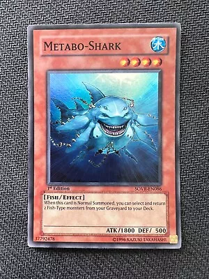 Yugioh Metabo-Shark 1st Edition Super Rare SOVR-EN086 NM • $15