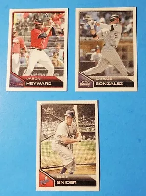 Duke Snider Jason Heyward Carlos Gonzalez 2011 TOPPS LINEAGE CLOTH STICKER TCS17 • $3.39