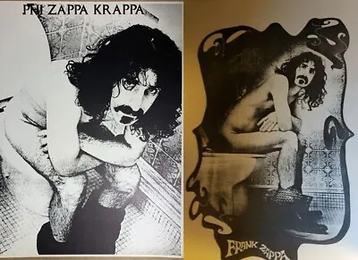 ZAPPA KRAPPA FRANK ZAPPA VINTAGE 1970's HEADSHOP TOILET POSTER SET BOTH #1 & #2 • $79.95