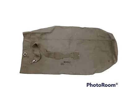 $20 • Buy Vintage Military Canvas Green Duffle Bag, Sea Bag E81