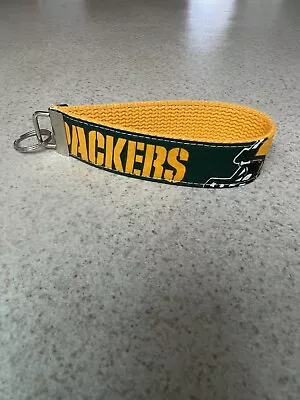 Key Ring Fob - Wristlet Style - Green Bay Packers - Classic Logo Pattern - NFL • $7.99