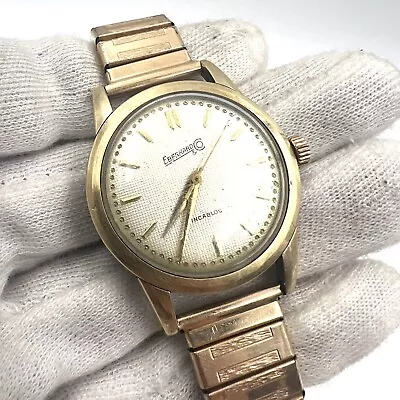 £204.49 • Buy Orologio Eberhard & Co.Incabloc Manual Winding Steel/Gold Ref.1488-10 Vintage