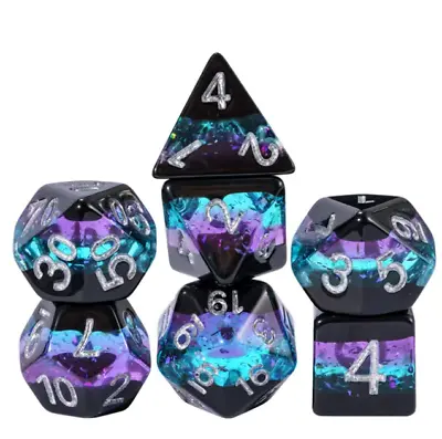 Ebon Twilight Dice Set | Poly RPG DnD Dungeons Dragons AD&D Pathfinder D20 • $14.95