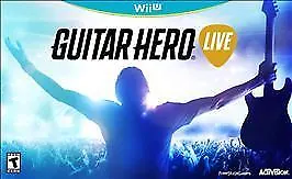 Nintendo Wii U Guitar Hero Live Set W/ Box Game Guitar Dongle & Strap 2015 • $45