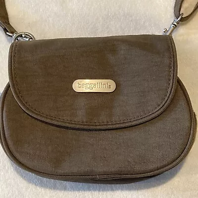 Baggallini Waist Belt Bag Organizer Gray/Olive Mini Purse Crossbody Belt Loops • $27