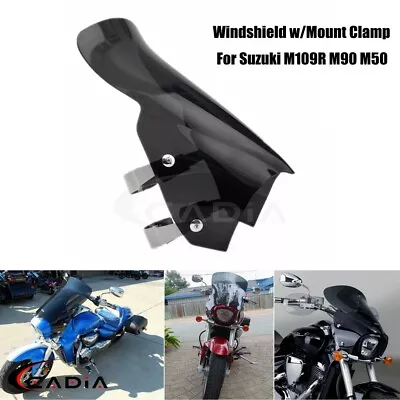 Motorcycle Windshield Wind Screen Clamp Kit For Suzuki Boulevard M109R Boss 2016 • $189.99