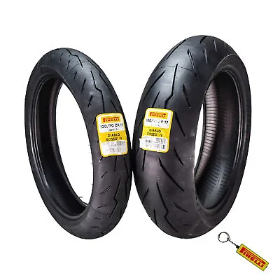 Pirelli Diablo Rosso IV Street Sport 120/70ZR17 180/55ZR17 Motorcycle Tire Set • $369.96