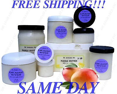 Natural Pure Mango Butter Organic Raw Refined Treats Dry Skin & More 2oz -12 Lb • $7.29