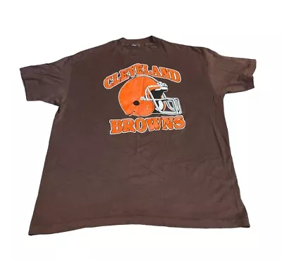 VTG 80s Cleveland Browns Single Stitch Shirt Size Large NFL Football A7 • $22.99