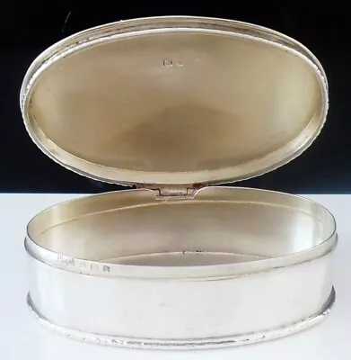 Sterling Silver Snuff Box Of Oval Form Birmingham 1907 Mappin & Webb • $292.19