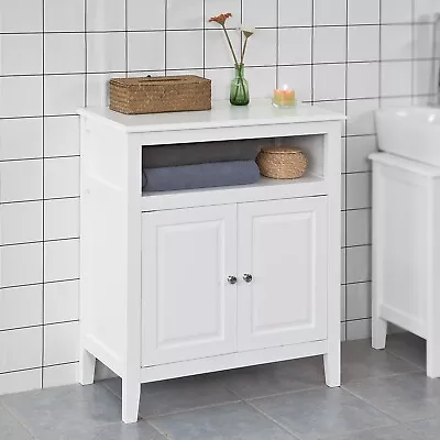 SoBuy White Bathroom Storage Cabinet Storage Cupboard Bathroom Shelf FRG204-W • $99.99