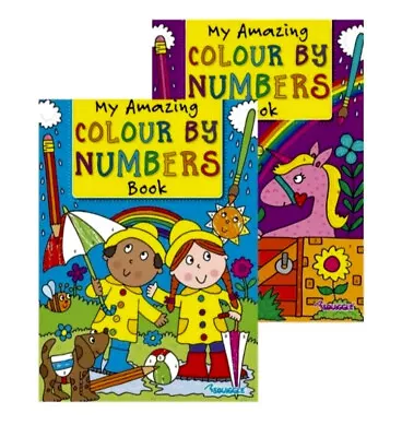 Colour By Numbers Colouring Book A4 Size Kids Gloss Cover Learning • £3.20