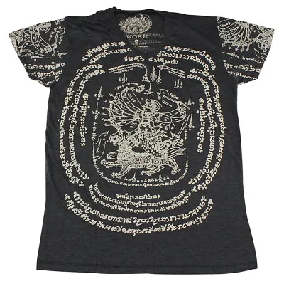 WORK Hanuman T-Shirt Men Ramakien Monkey Muay Thai Tattoo Sak Yant Amulet WK02 • $21.99