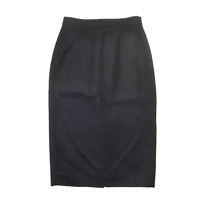 NWT J.Crew No. 3 Pencil In Black Double-Serge Wool Below Knee Skirt 2 • $62