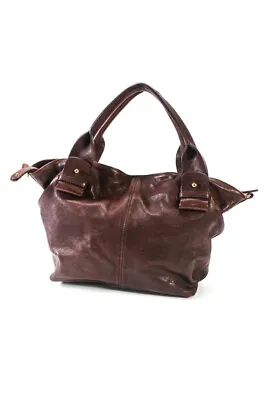 Monserat De Lucca Women's Top Straps Leather Crossbody Handbag Brown Size M • $52.81