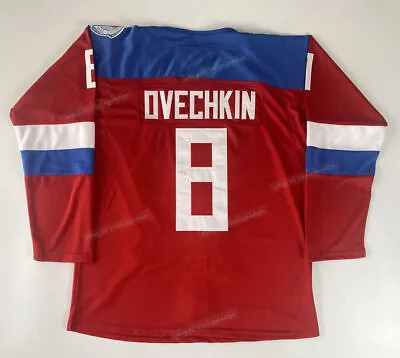 2016 Alexander Ovechkin #8 Russia Hockey Jerseys Stitched Custom Any Names • $45