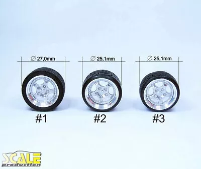 Scale Production 1/24 1/25 18  Compomotive Wheels #2 W/Toyos Stretch Tyres • $42.95