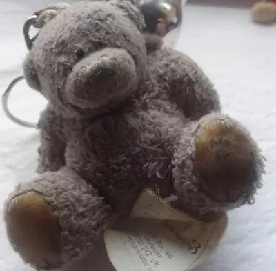 VINTAGE Old Retro Keyring Soft Plush Cute Fluffy Fluff Fur Well Loved Me 2U Bear • £14.95