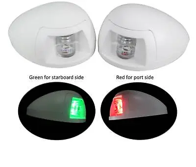 Marine Boat Green Starboard Red Portside Led Navigation Light Horizontal Mount • $25.99