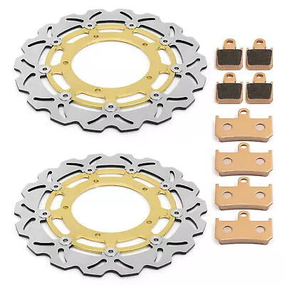 Pair Front Brake Discs Rotors Pads For Yamaha VMX1700 V-Max Vmax 1700 2009-2016 • $163.55