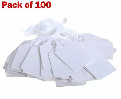 £4.36 • Buy Quality White Strung Price Ticket Tags Labels Retail Clothing Gift Tags