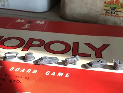 VINTAGE 1970s WADDINGTON'S MONOPOLY Board Game Metal Playing 6 Pieces • $10.30