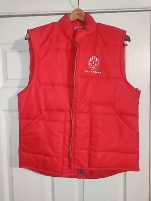 Vintage Chalk Line Puffer Vest Size Large Red Made In USA Texas Tech Red Raiders • $79.99