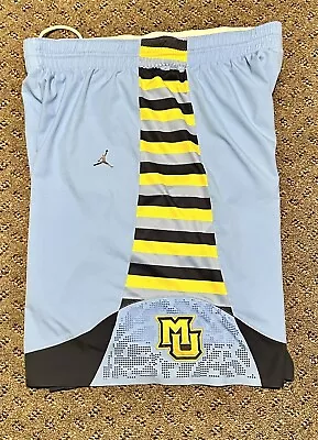 2011-12 JORDAN MARQUETTE Basketball Game Worn Team Issued Shorts ALTERNATE • $25