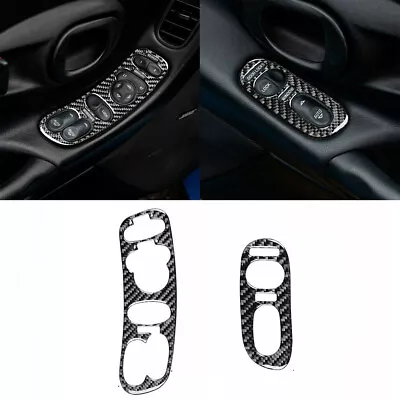 2Pcs For Chevrolet Corvette C5 Carbon Fiber Window Control Cover Trim Type A • $12.45